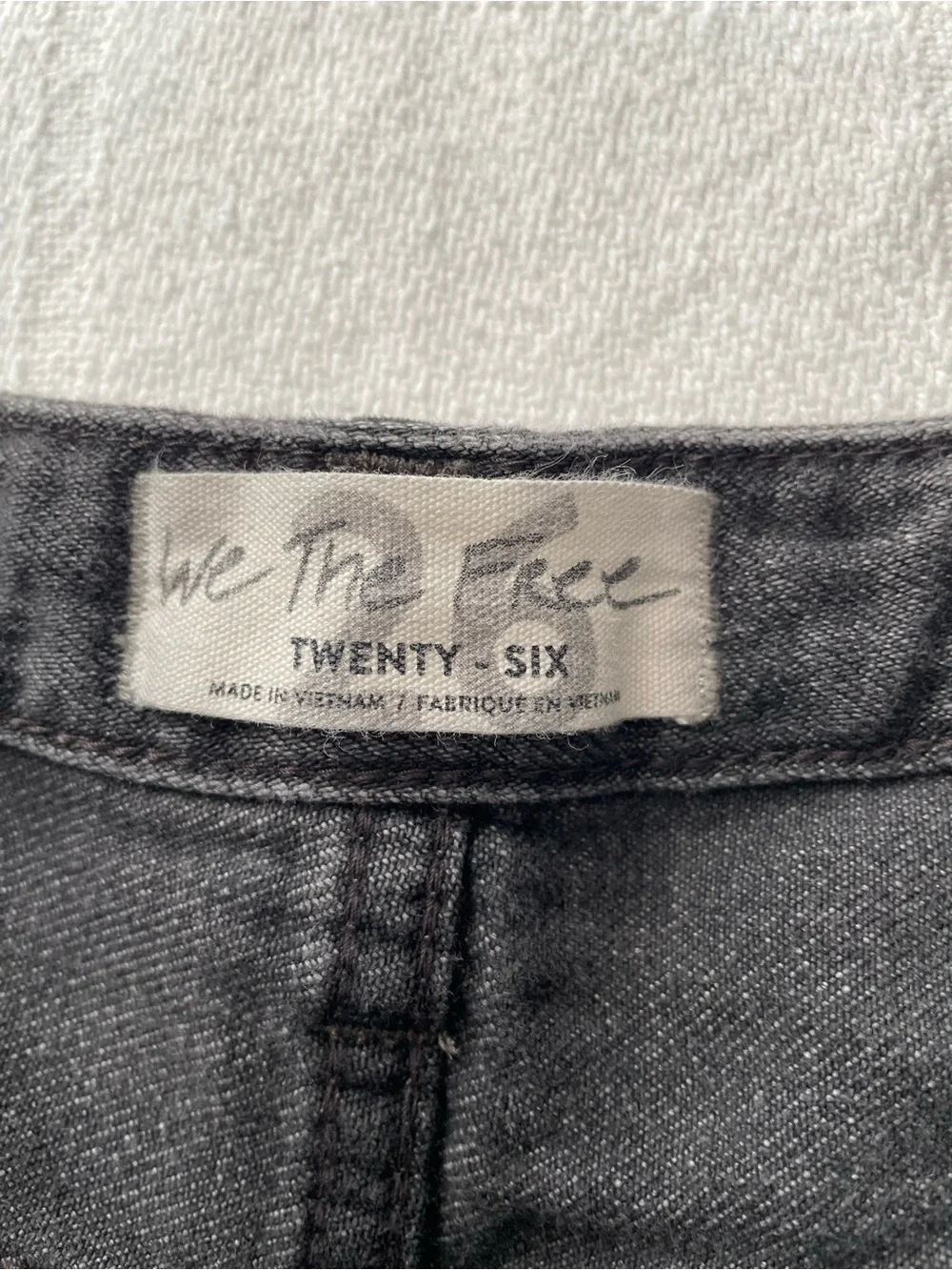 Free People Faded Black Distressed Denim Shorts